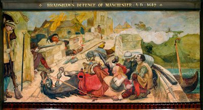 Bradshaws forsvar av Manchester AD 1642 av Ford Madox Brown