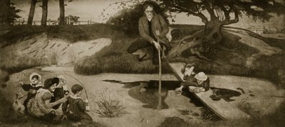 Dalton samler Marsh Gas, illustrasjon fra 'Hutchinson's Story of the British Nation', ca. 1923 av Ford Madox Brown