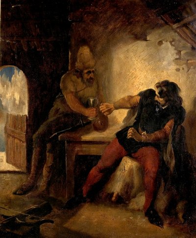 Manfred i Chamois Hunters Hut, ca. 1850 av Ford Madox Brown
