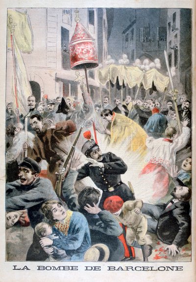 En bombe i Barcelona, 1896 av Fortuné Méaulle