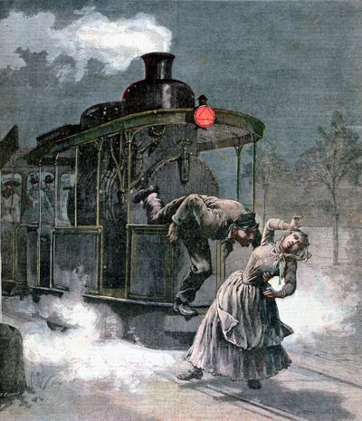 Ulykke på jernbanelinjen Marly-le-Roi, Frankrike, 1891 av Fortuné Méaulle
