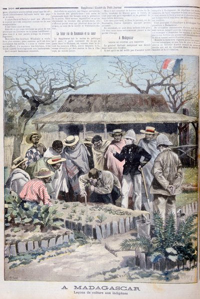 Landbruksleksjon for urbefolkningen på Madagaskar, 1897 av Fortuné Méaulle