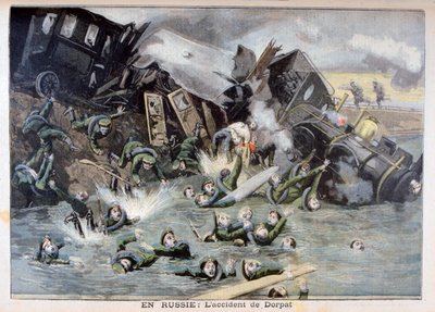 Militær togulykke i Dorpat, Russland, 1897 av Fortuné Méaulle