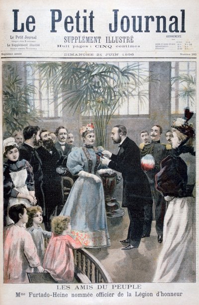 Fru Furtado-Heine utnevnt til offiser for Legion of Honour, 1896 av Fortuné Méaulle