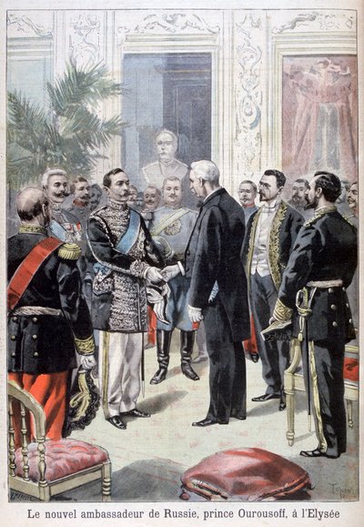 Prins Ourousoff, Russlands ambassadør i møte med Félix Faure, 1898 av Fortuné Méaulle