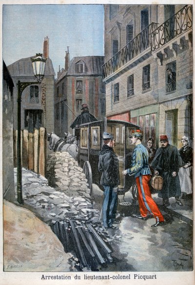 Arrestasjonen av oberstløytnant Picquart, 1898 av Fortuné Méaulle