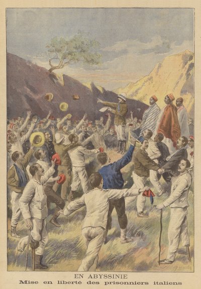 Frigjøring av italienske fanger i Etiopia av Fortune Louis Meaulle