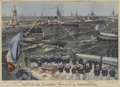 Den franske marinens anmeldelse utenfor Cherbourg av Fortune Louis Meaulle