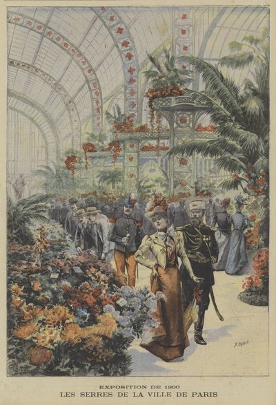 Drivhusene i byen Paris, Exposition Universelle, 1900 av Fortune Louis Meaulle