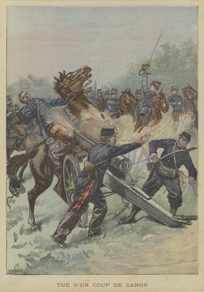 Drept av et skudd fra en kanon av Fortune Louis Meaulle