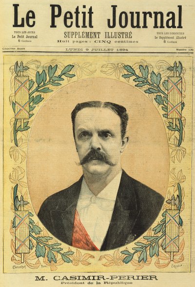 Monsieur Jean Casimir-Perier (1847-1907) fra Le Petit Journal, 9. juli 1894 av Fortune Louis Meaulle