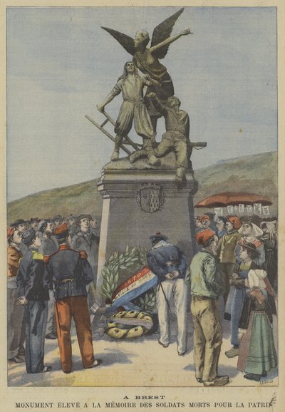 Monument reist i Brest til minne om franske soldater som ga livet for nasjonen av Fortune Louis Meaulle