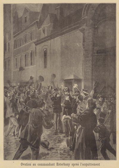 Ovasjon for major Esterhazy etter hans frifinnelse av Fortune Louis Meaulle