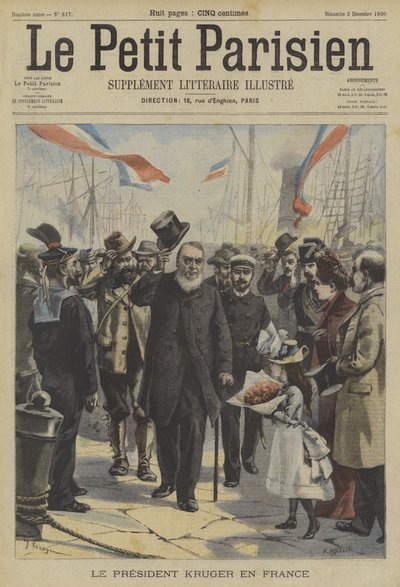 Paul Kruger, tidligere president i Transvaal, ankommer Frankrike av Fortune Louis Meaulle