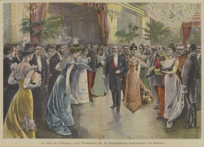 Frankrikes president Loubet på et ball i Elysee-palasset, Paris av Fortune Louis Meaulle