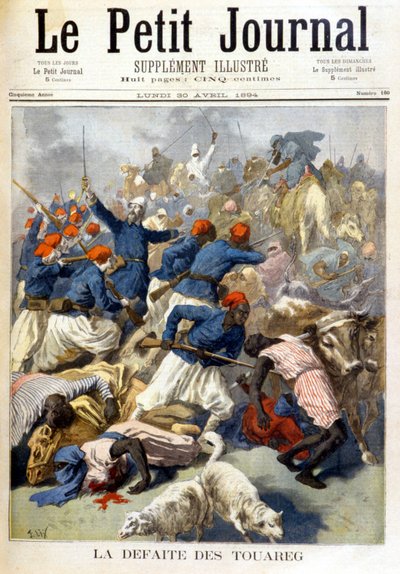 Tuaregens nederlag - i "" Le Petite Journal"" av 30.04.1894 av Fortune Louis Meaulle