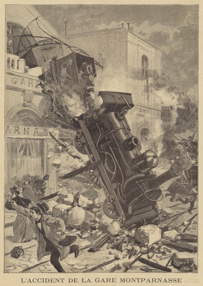 Togulykke ved Gare Montparnasse av Fortune Louis Meaulle