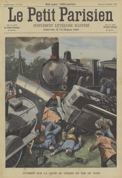 Togulykke på Chemin du Fer du Nord, Frankrike av Fortune Louis Meaulle