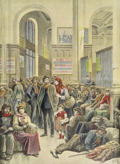 Italienske emigranter ved Gare Saint-Lazare, fra 