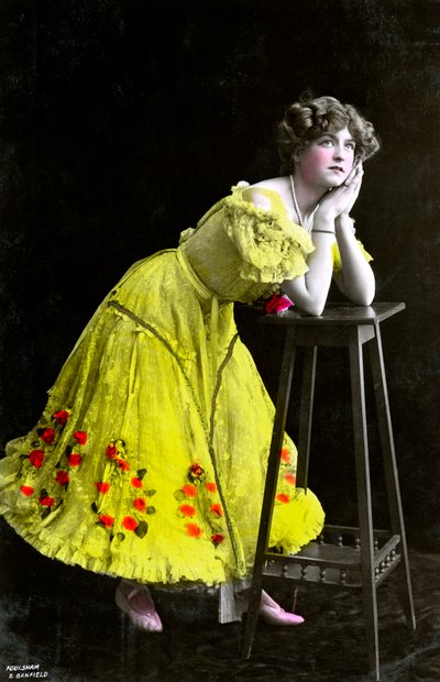 Gabrielle Ray 1883-1973, engelsk skuespillerinne, tidlig på 1900-tallet. av Foulsham and Banfield
