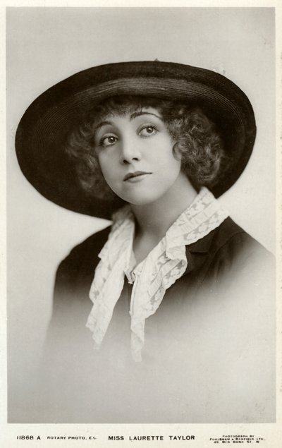 Laurette Taylor , amerikansk skuespillerinne, c1905-c1919. av Foulsham and Banfield