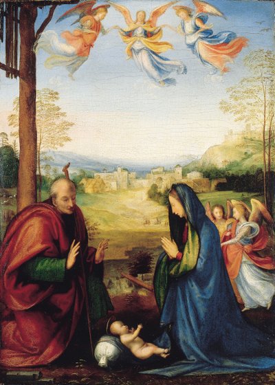 The Nativity (olje på panel) av Fra Bartolomeo
