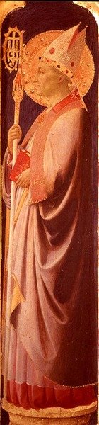 St. Augustinus, Pilaster von der Rückseite des rechten Seitenpanels des Santa Trinita Altars, ca. 1434 von Fra  Angelico