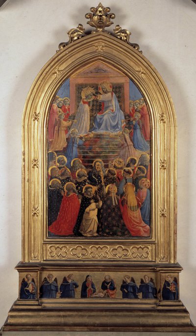 Die Krönung der Jungfrau (Gemälde auf Holz) von Fra  Angelico