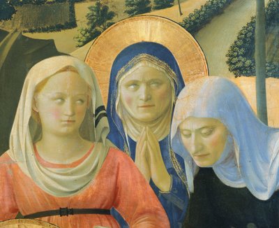 Avsetningen fra korset eller den hellige treenighets altertavle, ca. 1432, av Giovanni da Fiesole kjent som Fra Angelico (1400-ca 1455), tempera på tre av Fra (c.1387 1455) Angelico