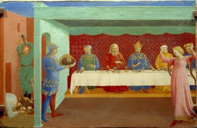 Die Enthauptung von Johannes dem Täufer beim Bankett von Herodes Antipas von Fra  Angelico