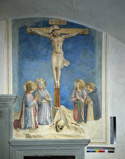 Korsfestelse med Jomfru Maria og Saint Cosme av Fra Angelico