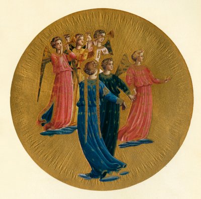 Detalj fra Jomfruens kroning, 1400-tallet, c1909 av Fra Angelico