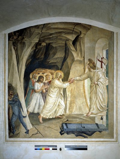 Nedstigningen til limbo. Fresco av Guido di Pietro av Fra Angelico