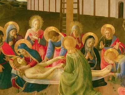 Lamentation over the Dead Christ, 1436-41 (tempera på panel) (detalj) av Fra Angelico