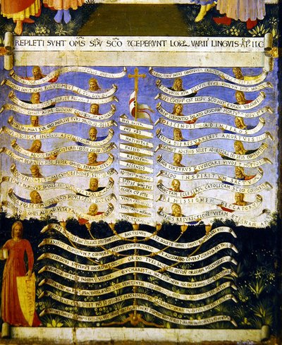 The Law of Love (tempera på panel) av Fra Angelico