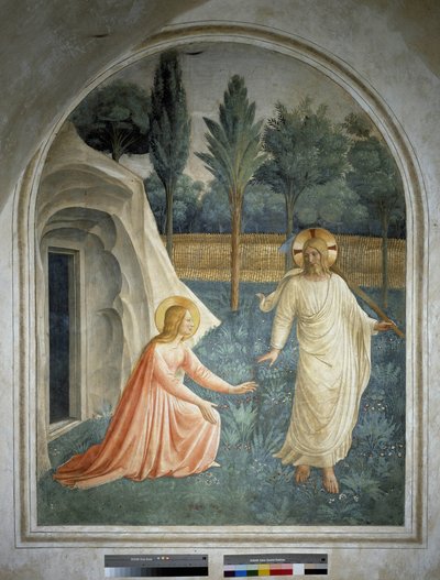 Noli tangerer meg. Den oppstandne Jesus Kristus nekter å bli berørt av Maria Magdalena Fresco av Guido di Pietro av Fra Angelico