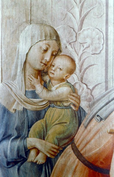 St Laurence gir almisse til de fattige detaljene, midten av 1400-tallet av Fra Angelico