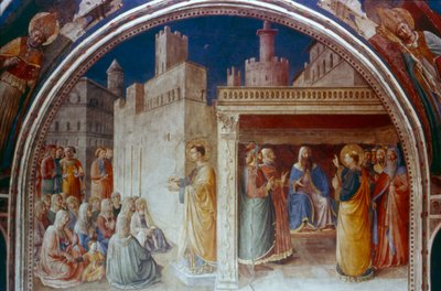 St Stephen Preaching, midten av 1400-tallet av Fra Angelico