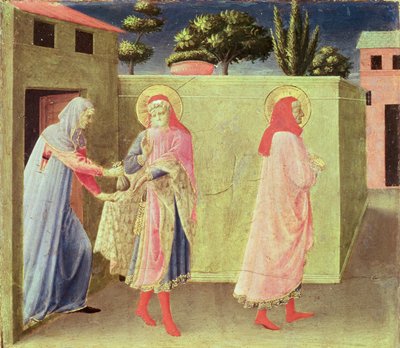 The Healing of Palladia av SS. Cosmas og Damian, predella fra Annalena-altertavlen, 1434 (tempera på panel) av Fra Angelico