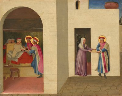 The Healing of Palladia av Saint Cosmas og Saint Damian, ca. 14381440. av Fra Angelico