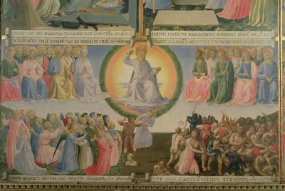 The Last Judgement, detalj fra panel fire i Silver Treasury of Santissima Annunziata, ca. 1450-53 (tempera på panel) av Fra Angelico