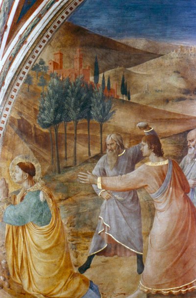 Steiningen av St Stephen, midten av 1400-tallet av Fra Angelico