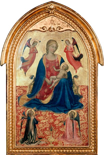 Jomfru og barn med engler, c1425 av Fra Angelico