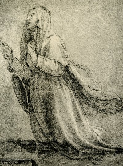 Studie på St. Katarina av Siena av Fra Bartolomeo