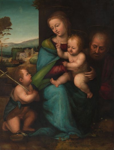 Den hellige familie med døperen Johannes, ca. 1505–1515 (olje på panel) av Fra Bartolommeo