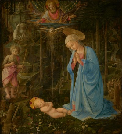 Tilbedelsen i skogen av Fra Filippo Lippi