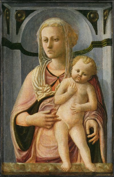 Madonna og barn, detalj, ca. 1435 (tempera på panel) av Fra Filippo Lippi