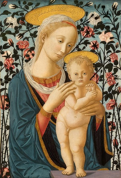 Madonna og barn. Rundt 1470 av Fra Filippo Lippi