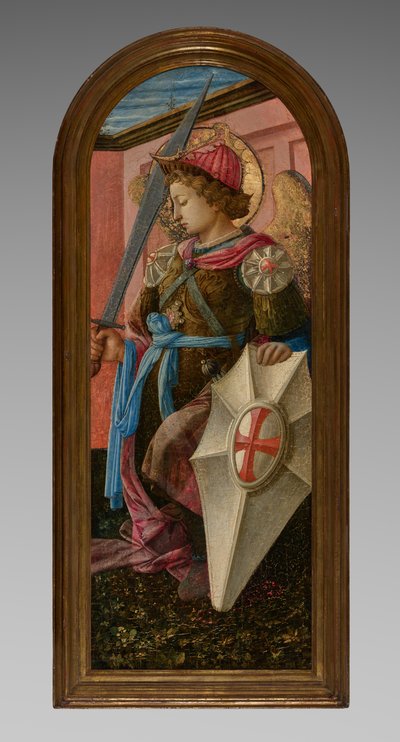 Panel fra en Triptych: Erkeengelen Michael av Fra Filippo Lippi