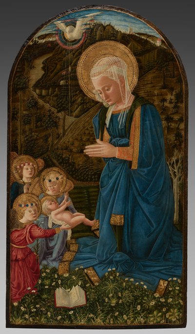 Jomfru Maria med barnet og engler av Fra Filippo Lippi